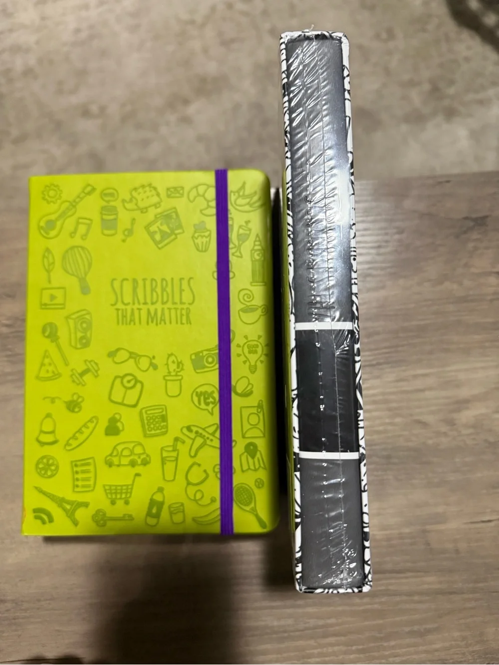 Lime Green Hardcover Planner with Purple Elastic